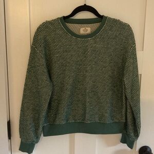 Marine Layer Green Textured Knit Sweater